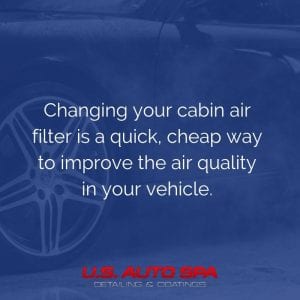 part of odor removal and interior car detaililng is replacing the cabin air filter