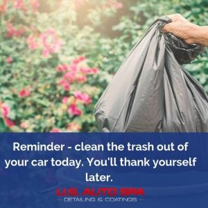 Avoid mobile detailing by cleaning your car out